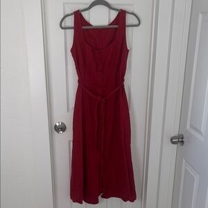 Summer Red Sleeveless Dress
